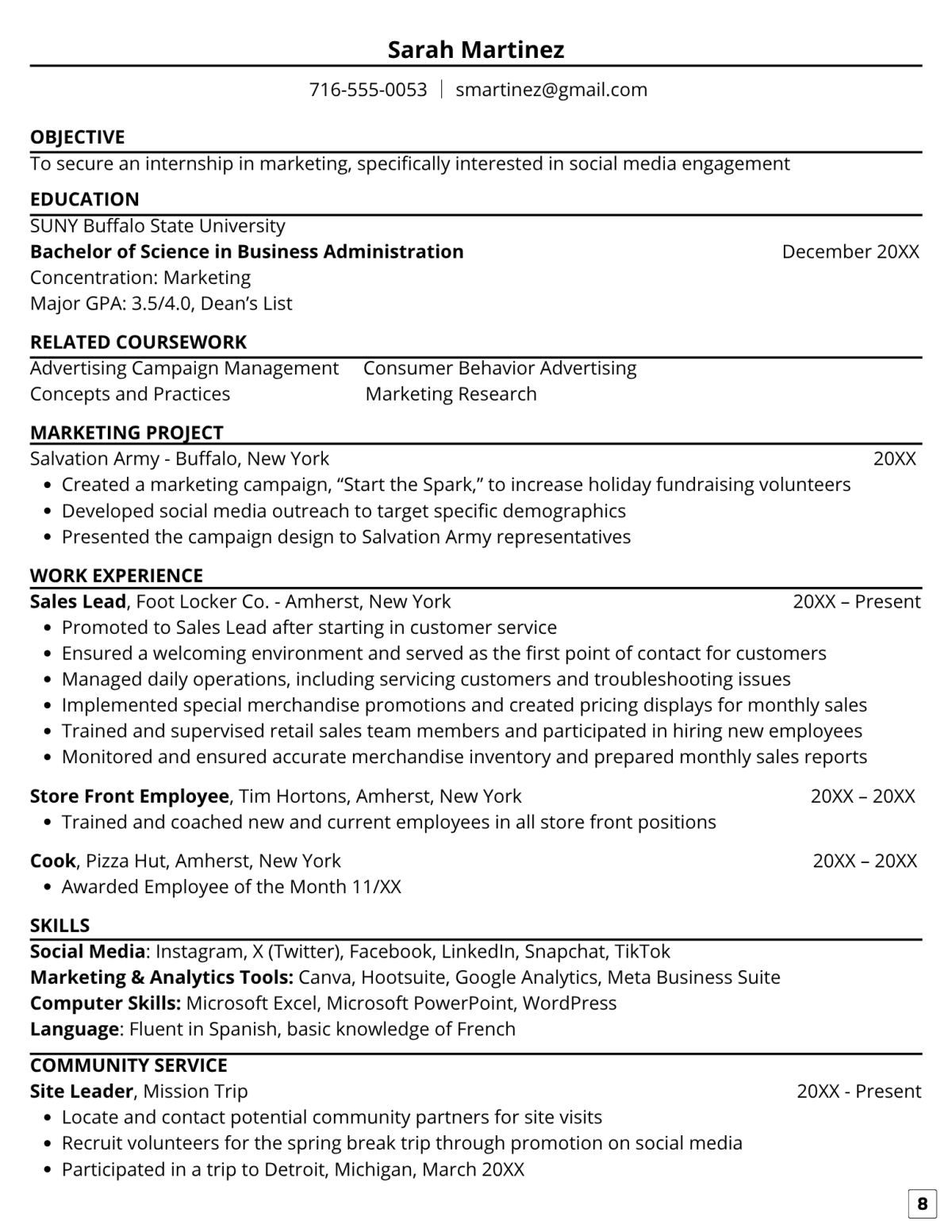 Business Administration - Internship in Marketing