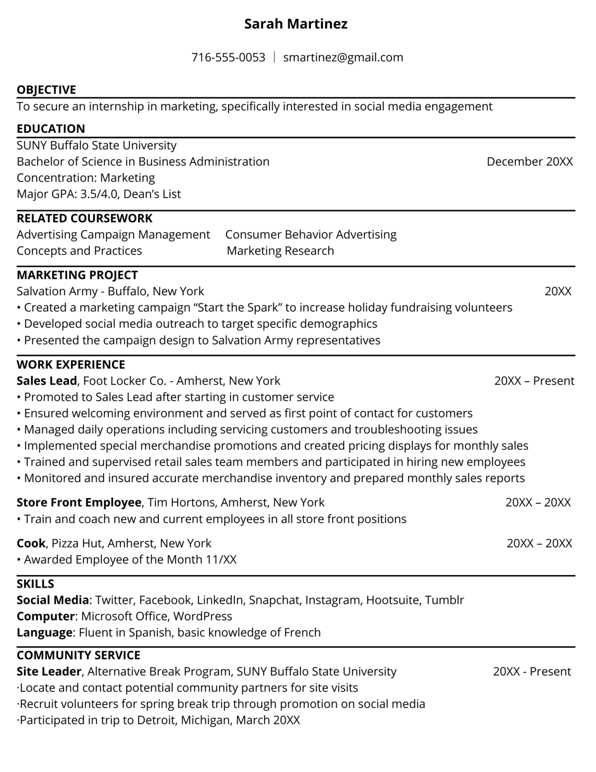 Business Administration - Internship in Marketing