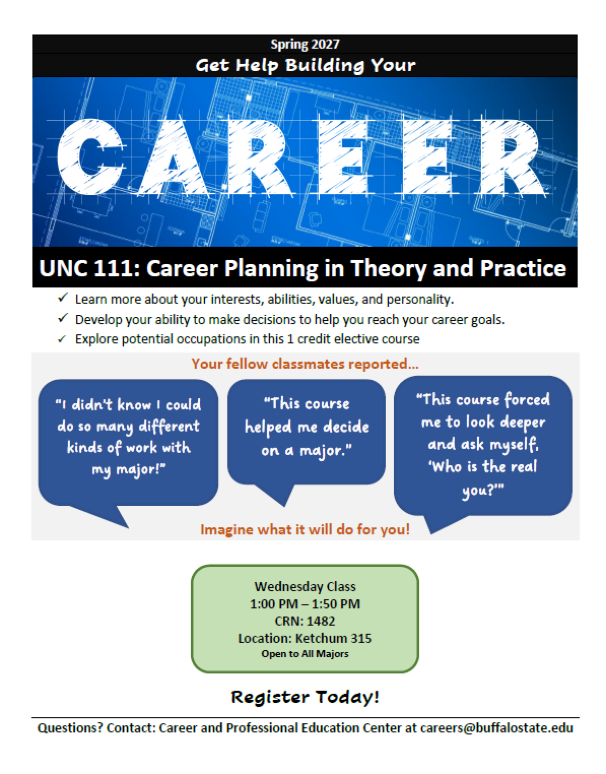 UNC 111 - Spring 2027