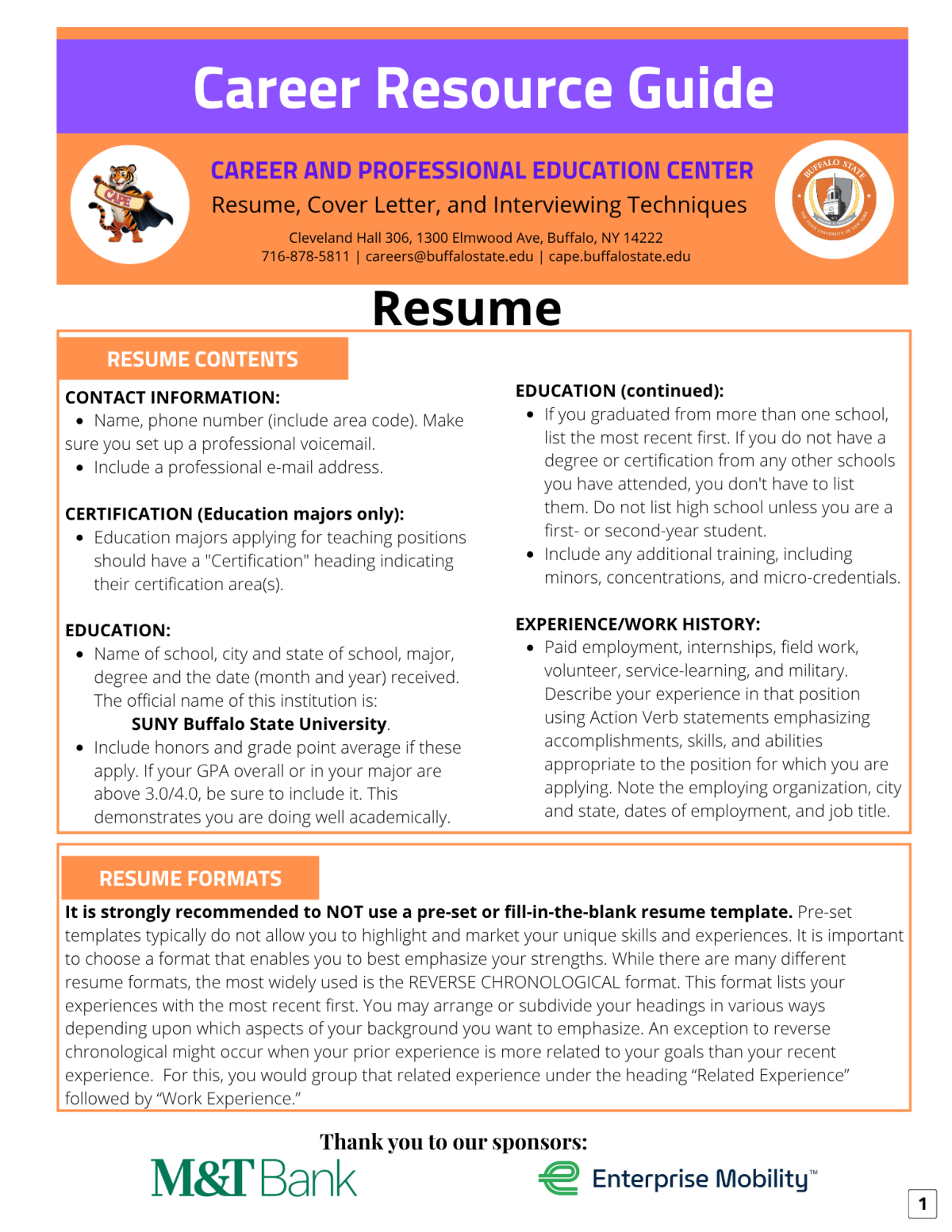 Career Resource Guide 2026 - Page 1